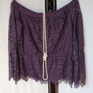 Apt 9 Lace Top, Sexy, Off The Shoulder,  Sz L